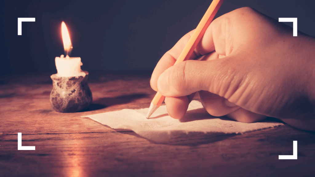 escribir a la luz de las velas