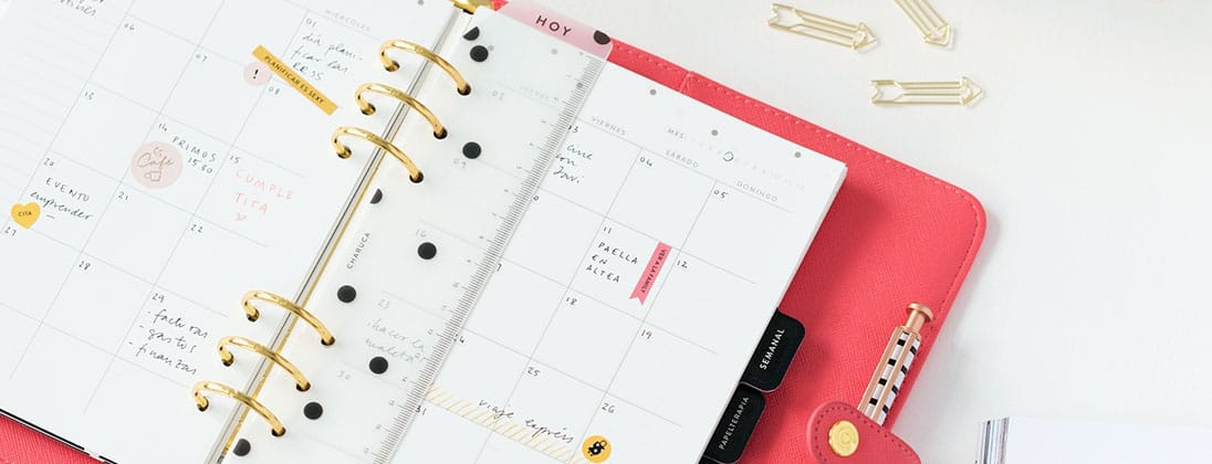Agendas con anillas al mejor precio online
